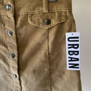 urban outfitters corduroy button skirt